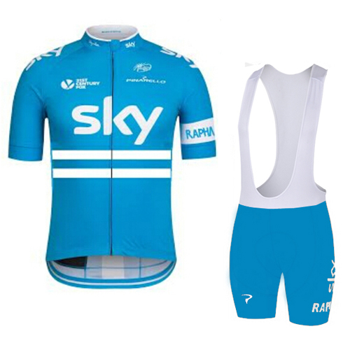 2016 Maillot sky Tirantes Mangas Cortas celeste